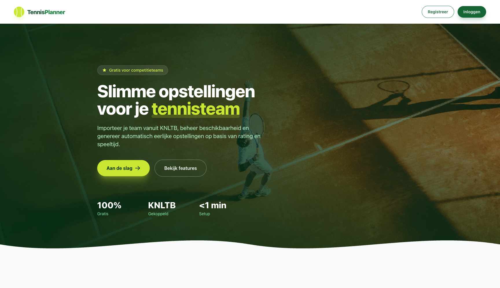 DeTennisPlanner applicatie